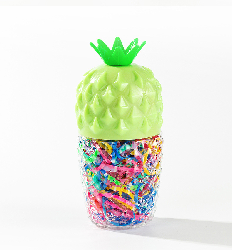 Japan and South Korea Cute Small Pineapple Bottle Rubber Band Strong Pull Continuous Hair Rope Disposable Rubber Band Small Fresh Fruit Hair Ring Headdress Japan and South Korea Cute Small Pineapple Bottle Rubber Band Strong Pull Continuous Hair Rope Disposable Rubber Band Small Fresh Fruit Hair Ring Headdress