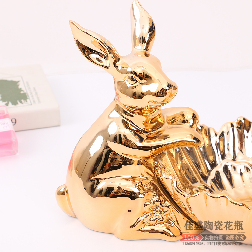 Nordic Instagram Style Jewelry Storage Tray Jewelry Display Stand Cute Rabbit Ceramic Tray Accessories Ornaments Dim Sum Plate