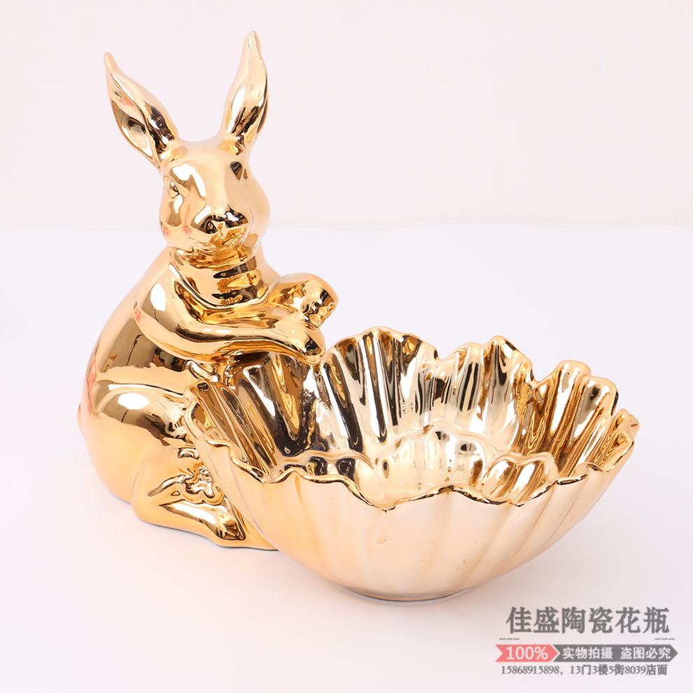 Nordic Instagram Style Jewelry Storage Tray Jewelry Display Stand Cute Rabbit Ceramic Tray Accessories Ornaments Dim Sum Plate