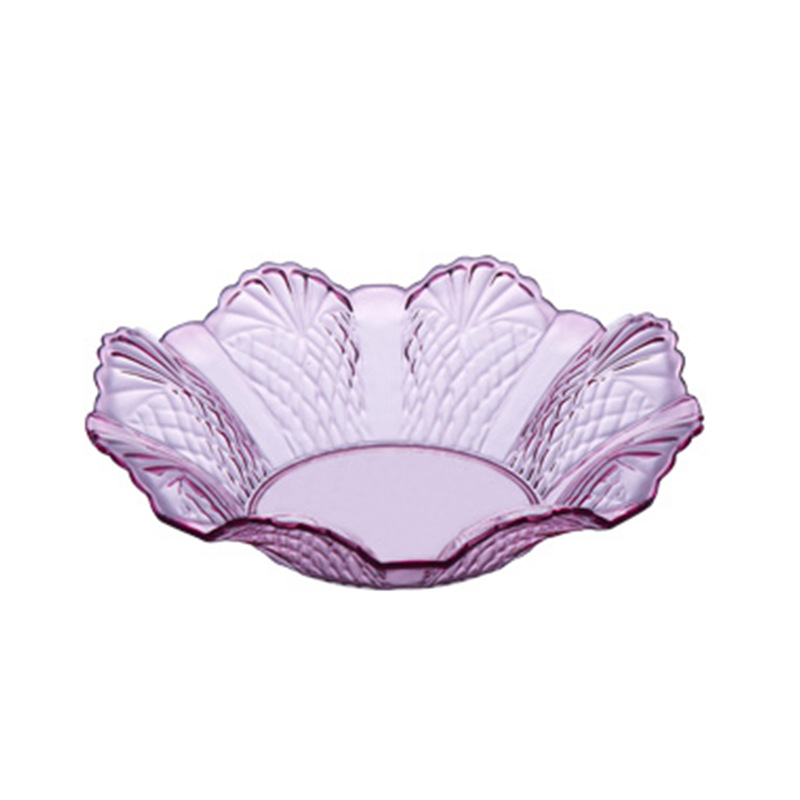 Transparent Fruit Plate Household Coffee Table Storage Living Room Candy Tray Snack and Melon Seeds Plate Plastic Base Creative Dried Fruit Plate