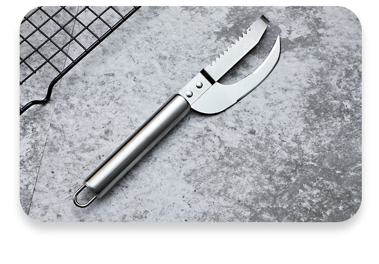 Factory Supplier Stainless Steel Fish Maw Knife Kitchen Fish Scale Peeler Open Fish Belly Knife Scales Scraper Replaceable Blade Knife Laser Logo