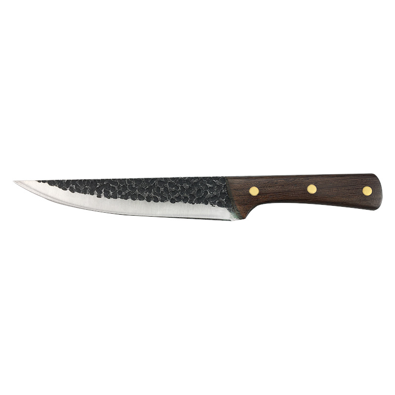 Steel Forged Hammer Pattern Boning Knife Sharp Solid Wood Handle Slaughter Dedicated Knife Household Kitchen Knife Kit