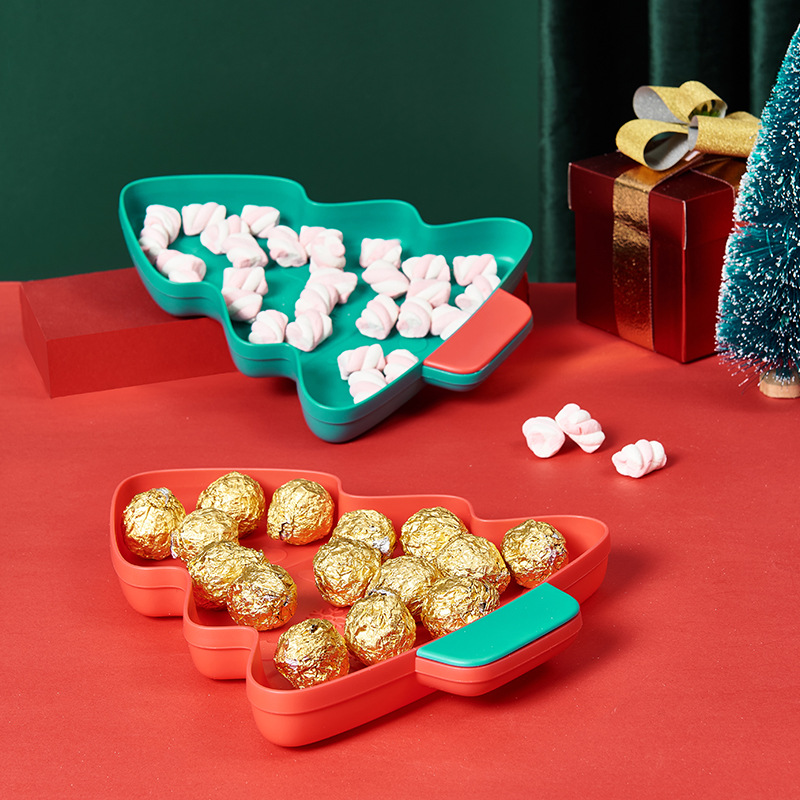 Christmas Festival Fruit Plate Snack Fruit Storage Tray Household Kitchen Plate 2020 New Living Room Snack Tray