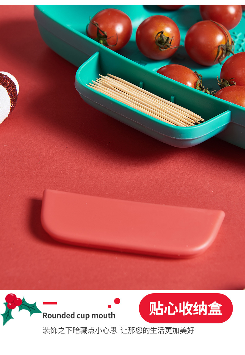 Christmas Festival Fruit Plate Snack Fruit Storage Tray Household Kitchen Plate 2020 New Living Room Snack Tray