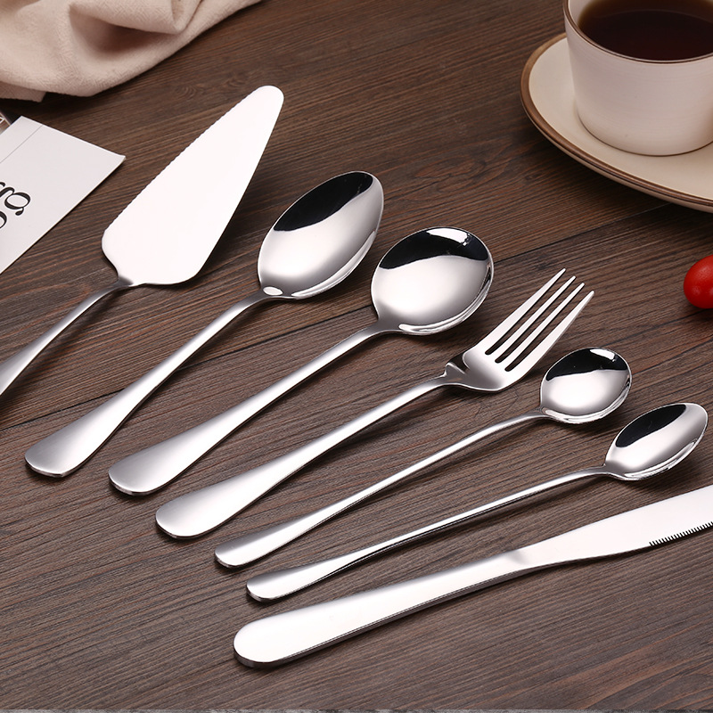 Western Steak Knife and Fork Western Tableware Wholesale Custom Logo Knife, Fork and Spoon Suit Stainless Steel Knife and Forks Spoon