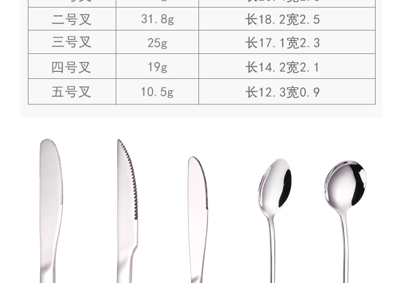 Western Steak Knife and Fork Western Tableware Wholesale Custom Logo Knife, Fork and Spoon Suit Stainless Steel Knife and Forks Spoon