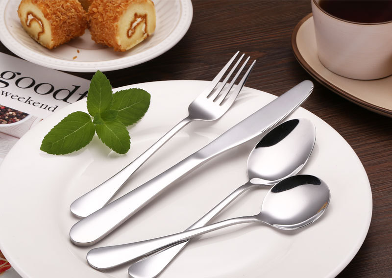 Western Steak Knife and Fork Western Tableware Wholesale Custom Logo Knife, Fork and Spoon Suit Stainless Steel Knife and Forks Spoon