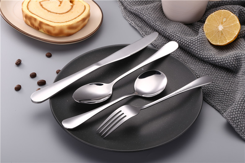 Western Steak Knife and Fork Western Tableware Wholesale Custom Logo Knife, Fork and Spoon Suit Stainless Steel Knife and Forks Spoon