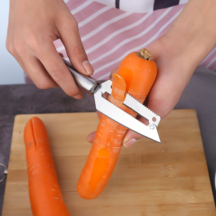 Factory Direct Sales Creative Portable and Versatile Fruit Knife Knife for Peeling Fruits and Vegetables Peeler Fruit Knife 2-in-1