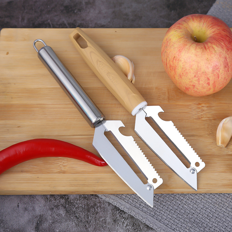 Factory Direct Sales Creative Portable and Versatile Fruit Knife Knife for Peeling Fruits and Vegetables Peeler Fruit Knife 2-in-1
