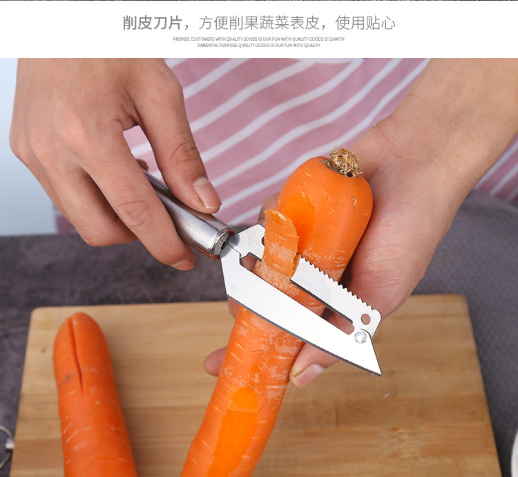 Factory Direct Sales Creative Portable and Versatile Fruit Knife Knife for Peeling Fruits and Vegetables Peeler Fruit Knife 2-in-1