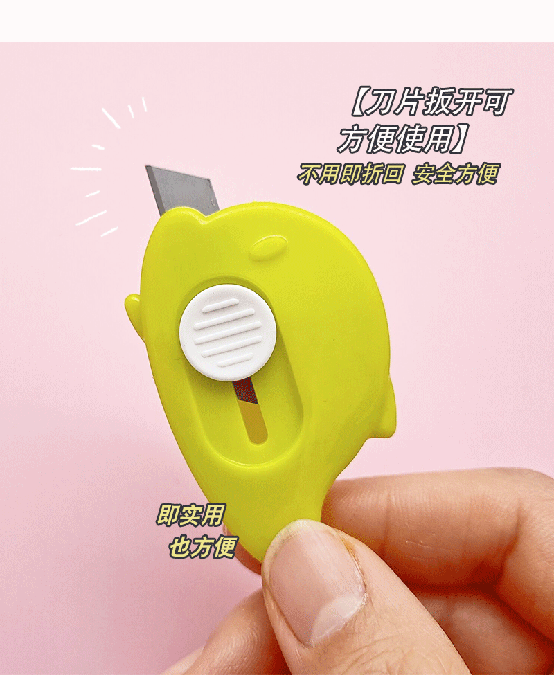 Factory Wholesale Candy-Colored Dolphin Whale Small Art Knife Portable Student Mini Knife Box Opener Utility Knife