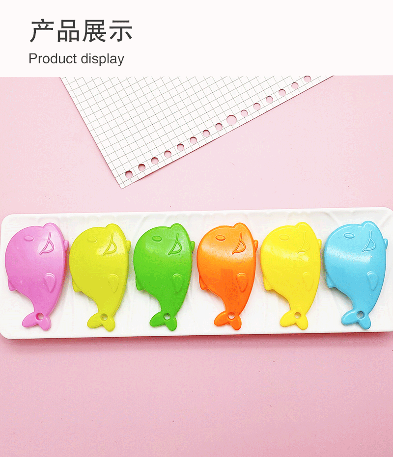 Factory Wholesale Candy-Colored Dolphin Whale Small Art Knife Portable Student Mini Knife Box Opener Utility Knife