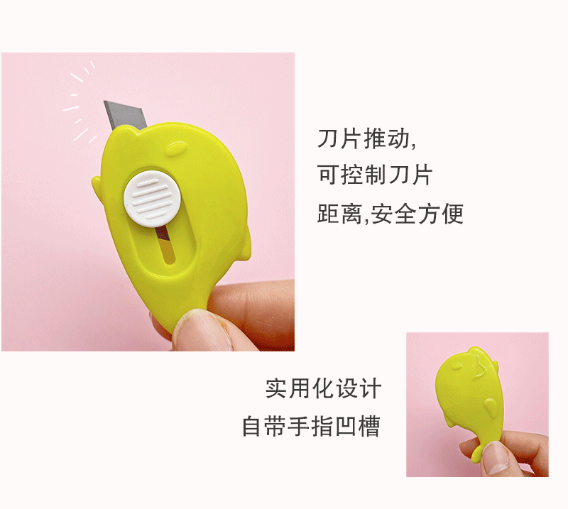 Factory Wholesale Candy-Colored Dolphin Whale Small Art Knife Portable Student Mini Knife Box Opener Utility Knife