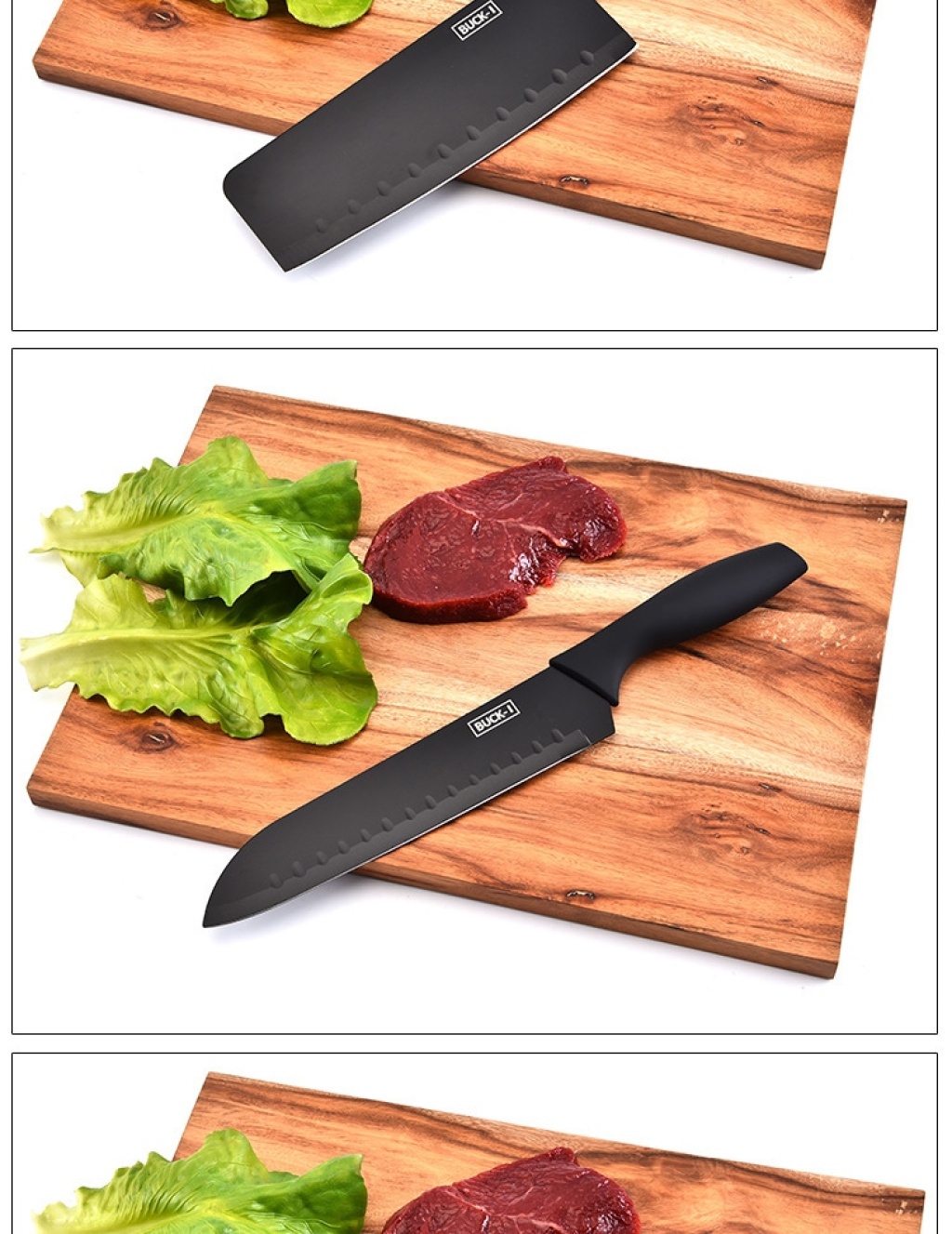 Kitchen Knife Kit 5-Piece Set Stainless Steel Kitchen Knife Set Kitchen Multi-Purpose Black Steel Knife Gift Set