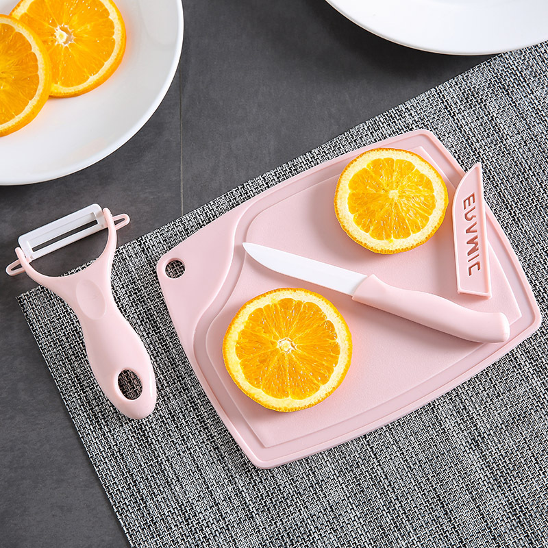 Ceramic Fruit Knife Set Three-Piece Set Household Multifunctional Fruit Knife Creative Baby Supplementary Food Knife Peeler