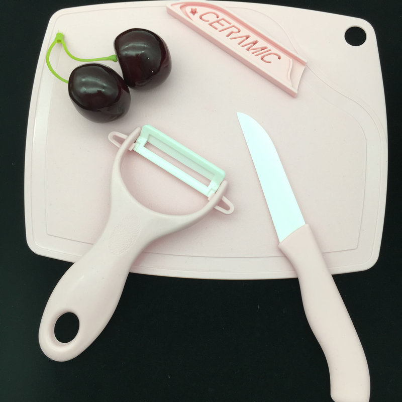 Ceramic Fruit Knife Set Three-Piece Set Household Multifunctional Fruit Knife Creative Baby Supplementary Food Knife Peeler
