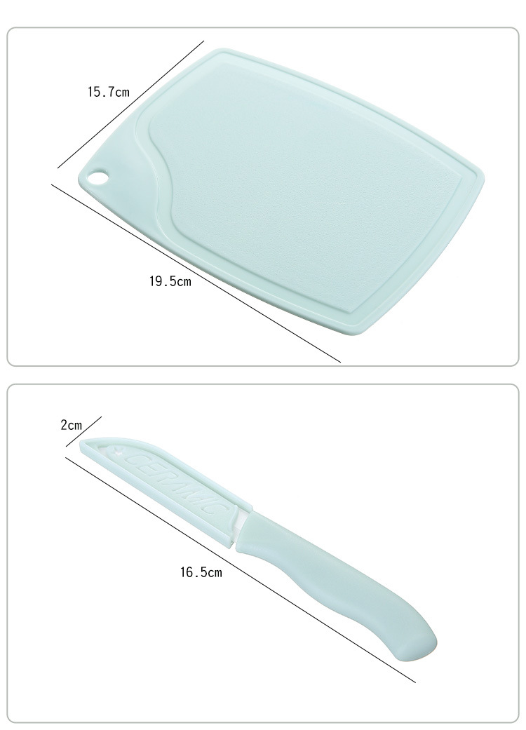 Ceramic Fruit Knife Set Three-Piece Set Household Multifunctional Fruit Knife Creative Baby Supplementary Food Knife Peeler