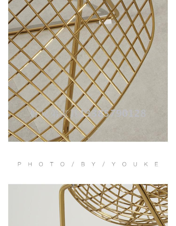 Metal Chair Nordic Designer Stainless Steel Iron Hollow Mesh Chair Clothing Store Photo Affordable Luxury Single-Seat Sofa Chair Metal Chair Nordic Designer Stainless Steel Iron Hollow Mesh Chair Clothing Store Photo Affordable Luxury Single-Seat Sofa Chair