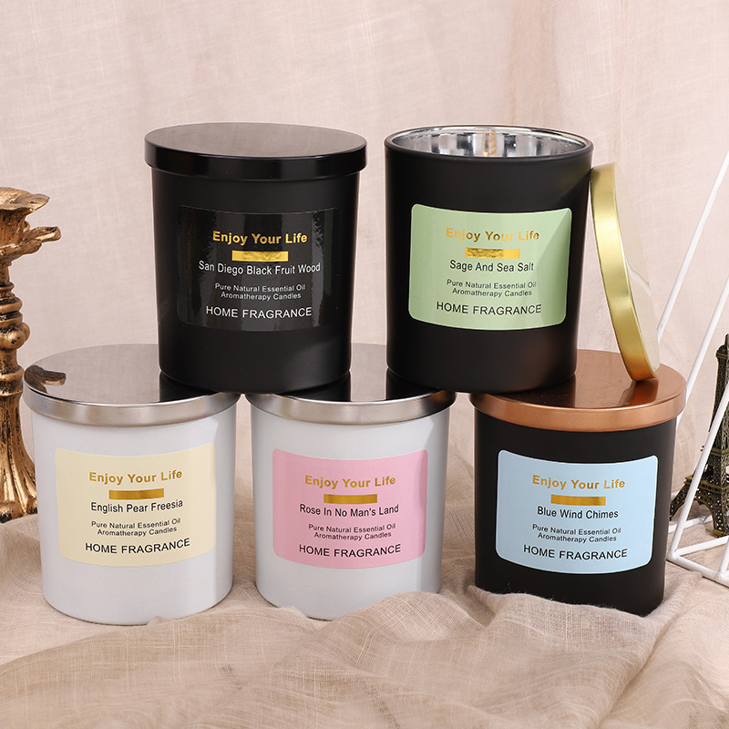New Color Glass Aromatherapy Candle Fresh Air Toilet Candlestick Home Decoration Empty Glass Bottle Candle Cup