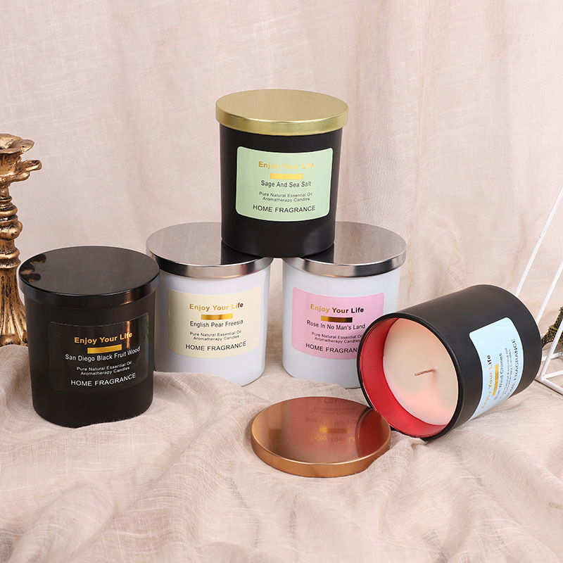 New Color Glass Aromatherapy Candle Fresh Air Toilet Candlestick Home Decoration Empty Glass Bottle Candle Cup