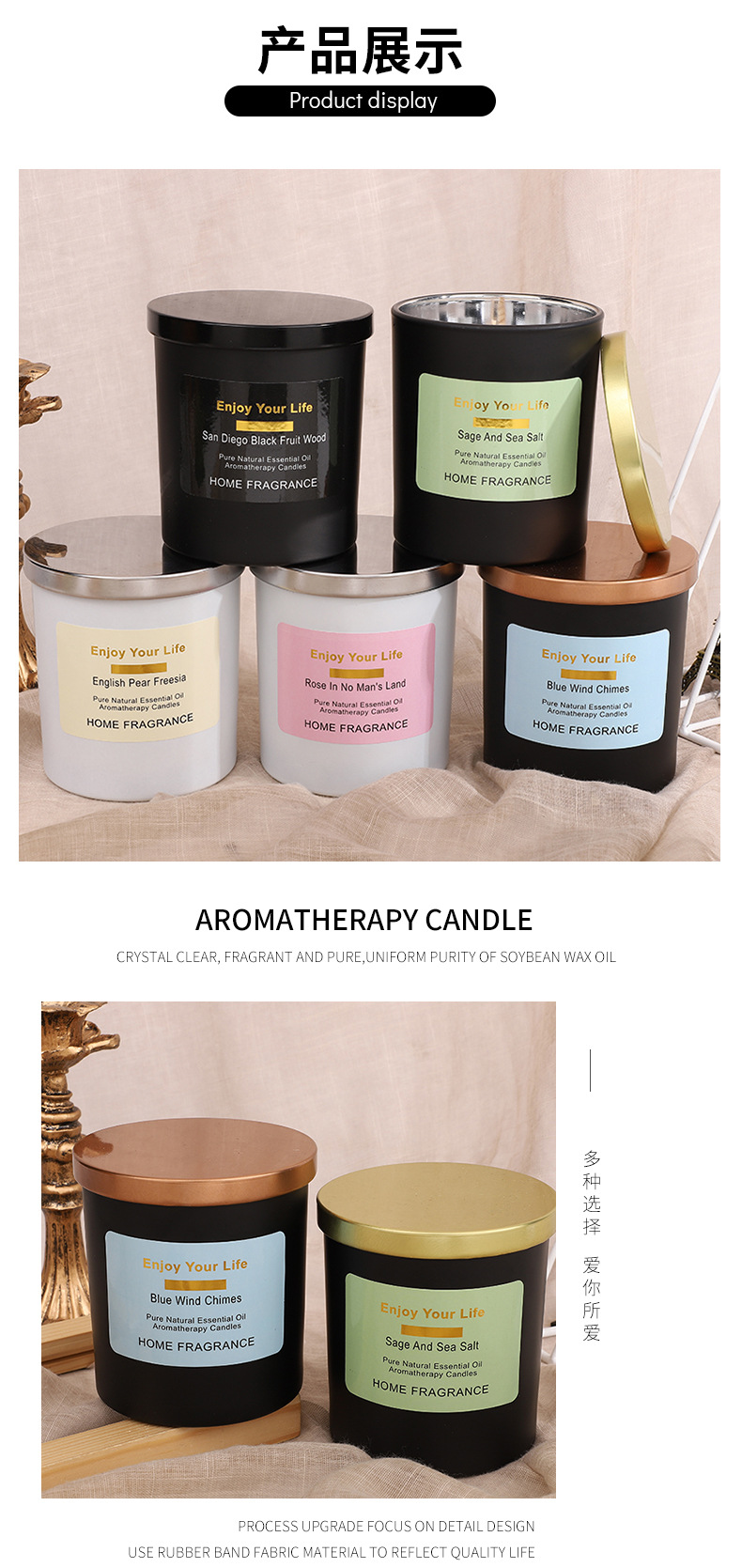 New Color Glass Aromatherapy Candle Fresh Air Toilet Candlestick Home Decoration Empty Glass Bottle Candle Cup