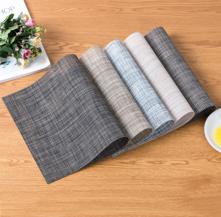 Placemat PVC Japanese and European Style Table Mat Non-Slip Waterproof Wash-Free and Environmentally Friendly Heat Proof Mat Western-Style Placemat Placemat Bowl Coaster Cup Coaster