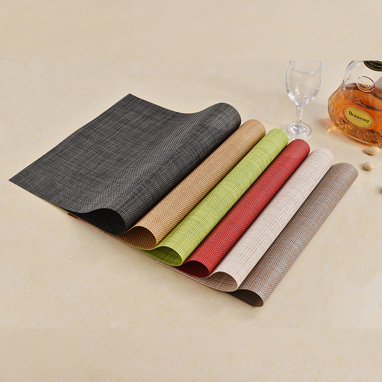 Placemat PVC Japanese and European Style Table Mat Non-Slip Waterproof Wash-Free and Environmentally Friendly Heat Proof Mat Western-Style Placemat Placemat Bowl Coaster Cup Coaster