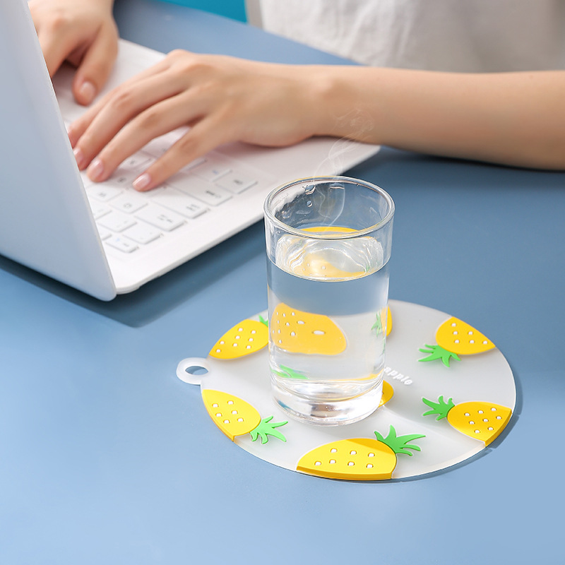 Fruit Cartoon Heat Proof Mat Household Coaster Bowl Mat Kitchen Silicone Heat Resistant Placemat Dish Plate Tea Cup Dining Table Cushion
