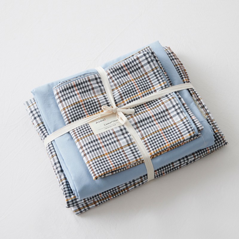 New Cotton USA Series Four-Piece Bedding Set Simple Nordic Quilt Cover Bed Sheet and Pillowcase New Cotton USA Series Four-Piece Bedding Set Simple Nordic Quilt Cover Bed Sheet and Pillowcase