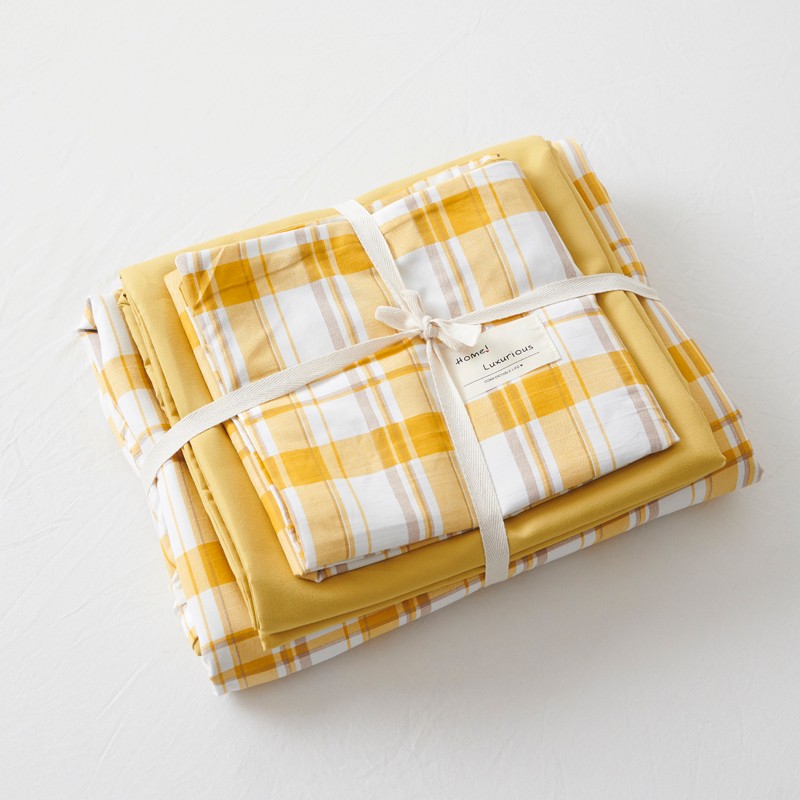 New Cotton USA Series Four-Piece Bedding Set Simple Nordic Quilt Cover Bed Sheet and Pillowcase New Cotton USA Series Four-Piece Bedding Set Simple Nordic Quilt Cover Bed Sheet and Pillowcase