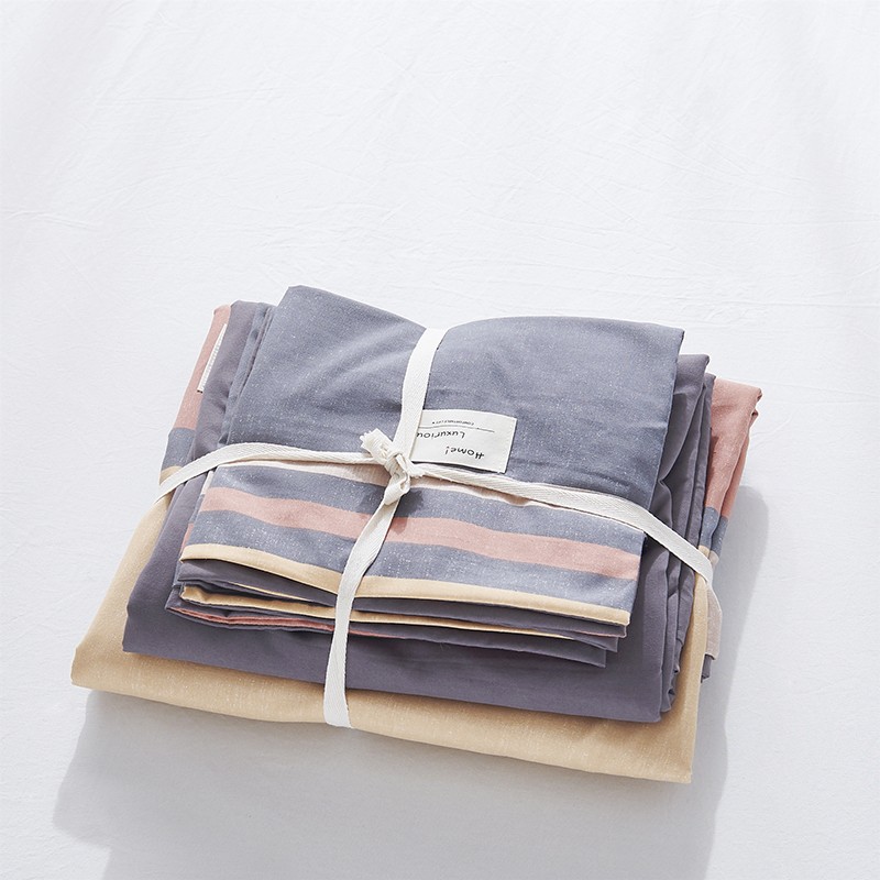 New Cotton USA Series Four-Piece Bedding Set Simple Nordic Quilt Cover Bed Sheet and Pillowcase New Cotton USA Series Four-Piece Bedding Set Simple Nordic Quilt Cover Bed Sheet and Pillowcase