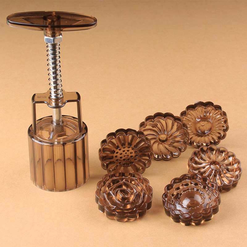 QS Packaging Factory Food Grade ABS Various Styles Mung Bean Cake Mid-Autumn Cold Cover Moon Cake Mold Moon Cake Mold