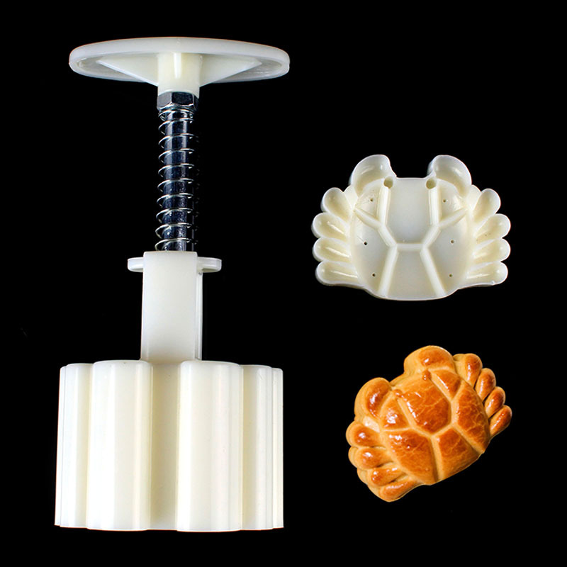 QS Packaging Factory Food Grade ABS Various Styles Mung Bean Cake Mid-Autumn Cold Cover Moon Cake Mold Moon Cake Mold
