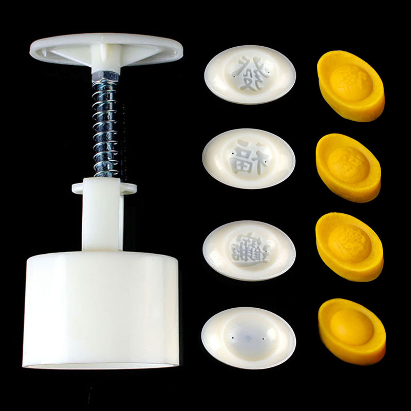 QS Packaging Factory Food Grade ABS Various Styles Mung Bean Cake Mid-Autumn Cold Cover Moon Cake Mold Moon Cake Mold