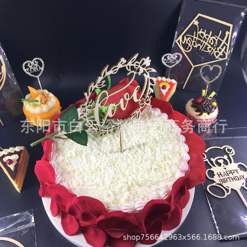 Wood Cake Insert Wedding Cake Insert Cake Mold Decorative Flag Cake Insert Power Strip