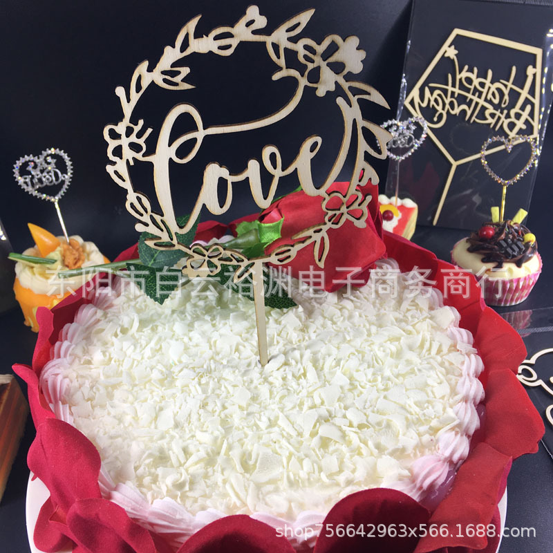 Wood Cake Insert Wedding Cake Insert Cake Mold Decorative Flag Cake Insert Power Strip