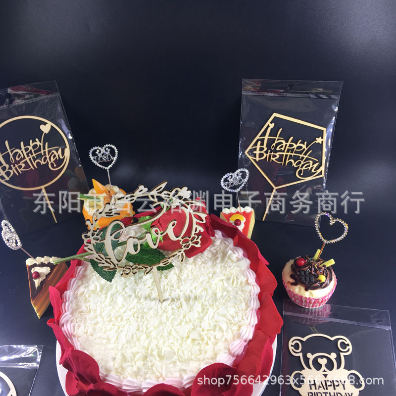 Wood Cake Insert Wedding Cake Insert Cake Mold Decorative Flag Cake Insert Power Strip