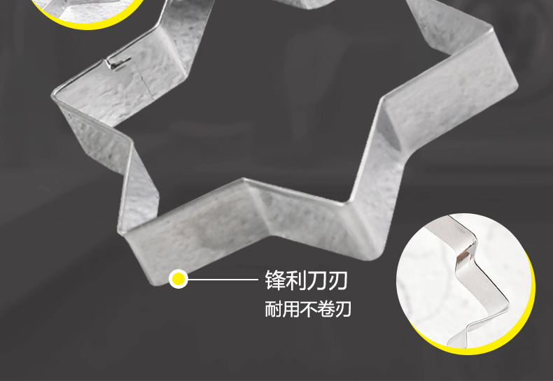 Factory Direct Supply 5 Pieces Stainless Steel Cookie Cutter Baking Tool Cake Mold Spoon Type Cookie Cutter Factory Direct Supply 5 Pieces Stainless Steel Cookie Cutter Baking Tool Cake Mold Spoon Type Cookie Cutter