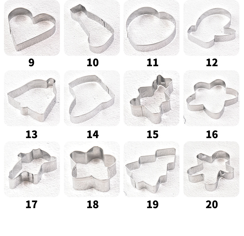Factory Direct Supply 5 Pieces Stainless Steel Cookie Cutter Baking Tool Cake Mold Spoon Type Cookie Cutter Factory Direct Supply 5 Pieces Stainless Steel Cookie Cutter Baking Tool Cake Mold Spoon Type Cookie Cutter