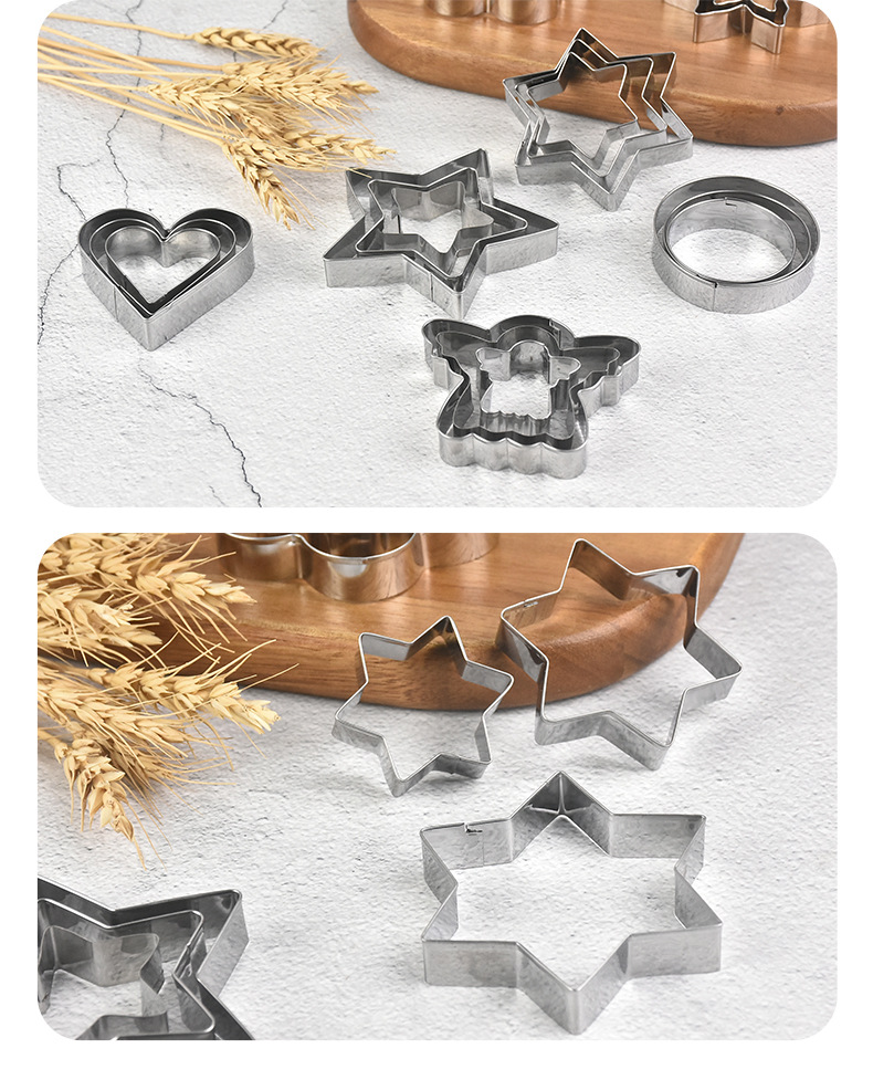 Factory Direct Supply 5 Pieces Stainless Steel Cookie Cutter Baking Tool Cake Mold Spoon Type Cookie Cutter Factory Direct Supply 5 Pieces Stainless Steel Cookie Cutter Baking Tool Cake Mold Spoon Type Cookie Cutter