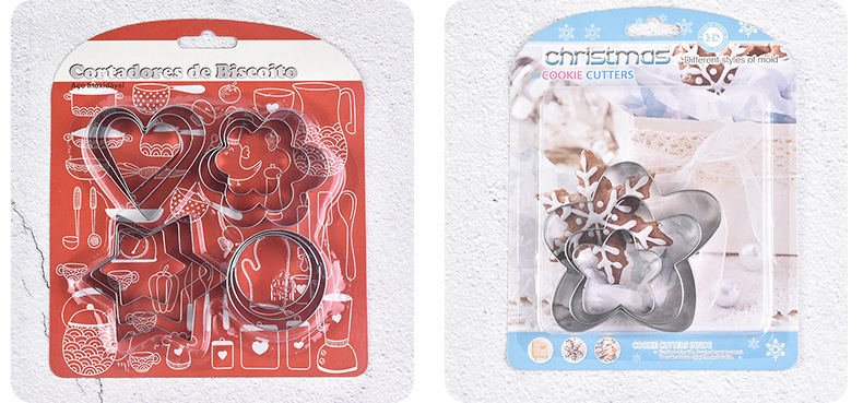Factory Supplier Stainless Steel Cookie Cutter Baking Tool Cake Mold Card Set Cookie Cutter
