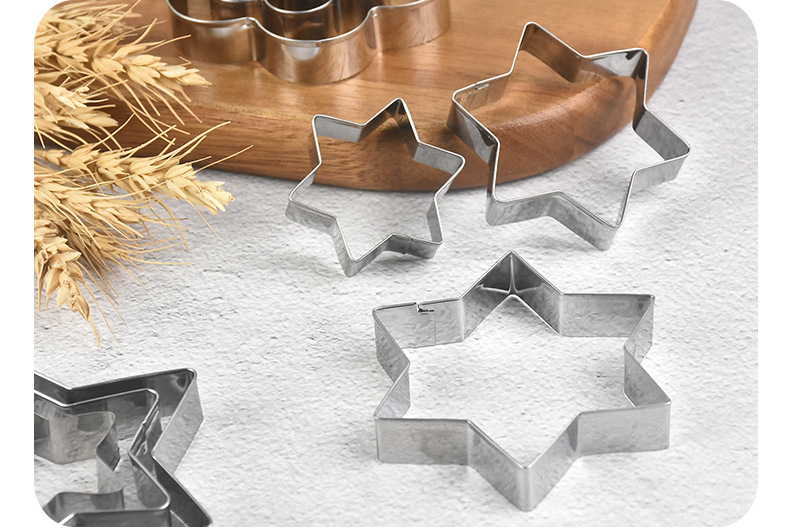 Factory Supplier Stainless Steel Cookie Cutter Baking Tool Cake Mold Card Set Cookie Cutter