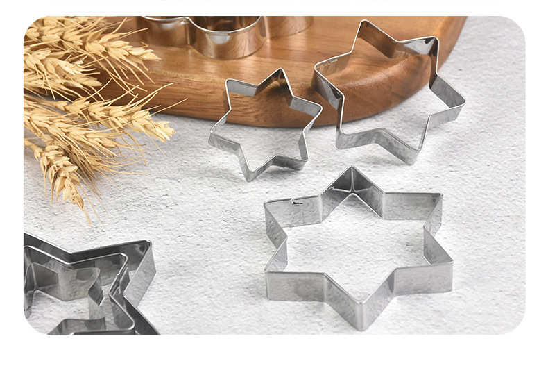 Factory Supplier Stainless Steel Cookie Cutter Baking Tool Cake Mold Card Set Cookie Cutter