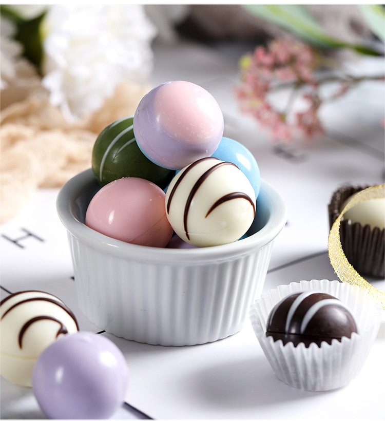 Silicone 24-Piece Small Semicircle Cake Mold Hemispherical DIY Cake Mold Soap Mold Jelly Pudding Chocolate