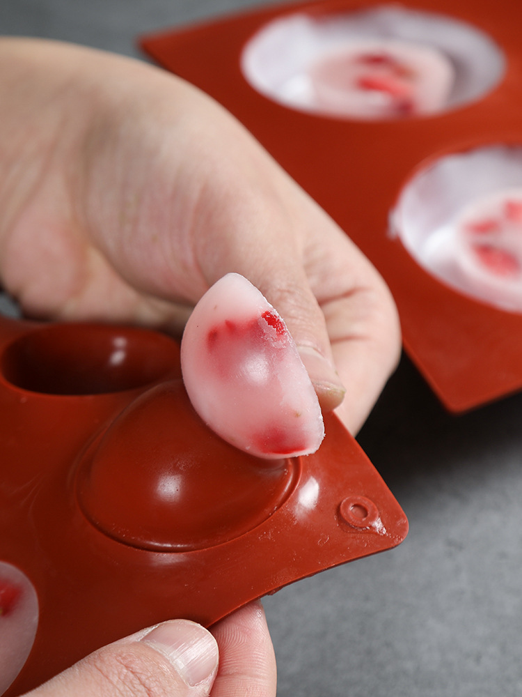 Silicone 24-Piece Small Semicircle Cake Mold Hemispherical DIY Cake Mold Soap Mold Jelly Pudding Chocolate