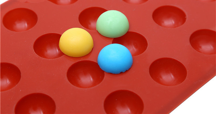 Silicone 24-Piece Small Semicircle Cake Mold Hemispherical DIY Cake Mold Soap Mold Jelly Pudding Chocolate
