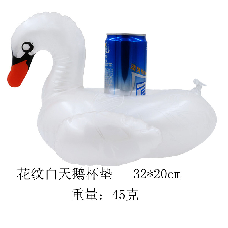 Spot Supply Inflatable Flamingo Donut Lemon Watermelon Pineapple Crab Lovely Cup Holder Inflatable Water Coaster