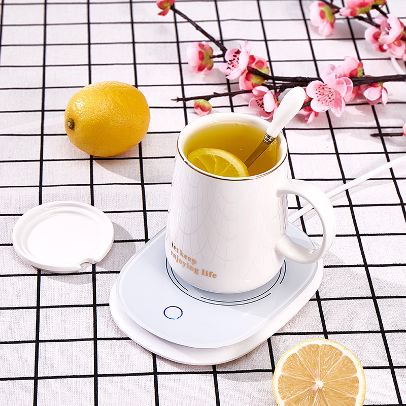 as TikTok Warm Coaster Hot Milk Heater 55 Degree Constant Temperature Cup 55 Degree Constant Temperature Warm Cup Pad