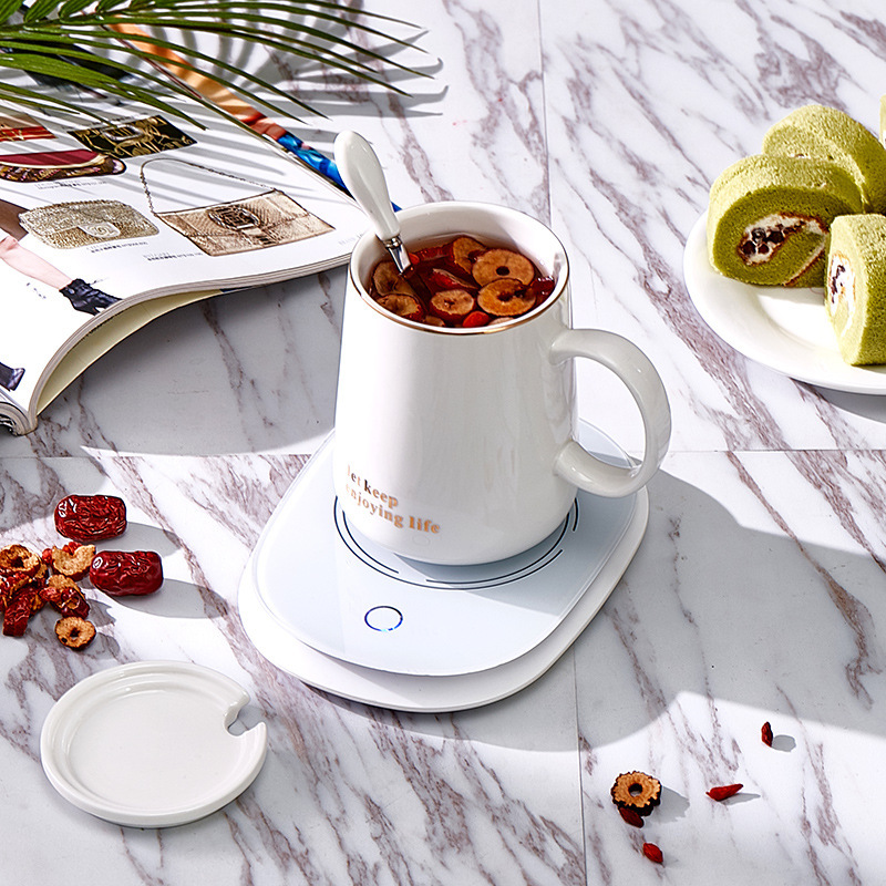 as TikTok Warm Coaster Hot Milk Heater 55 Degree Constant Temperature Cup 55 Degree Constant Temperature Warm Cup Pad
